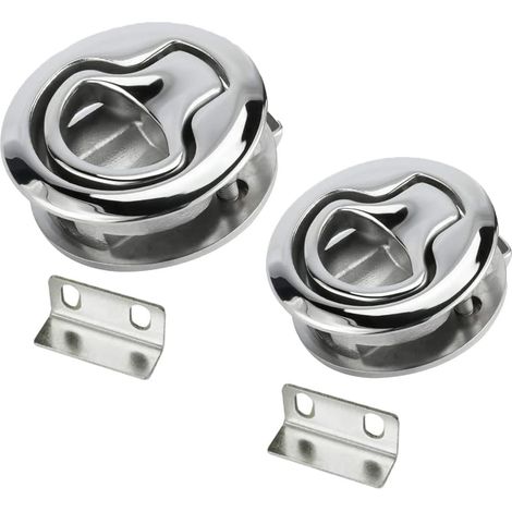 Loquet de trappe encastré en alliage de zinc, pour meubles, tiroirs, armoires et portes.