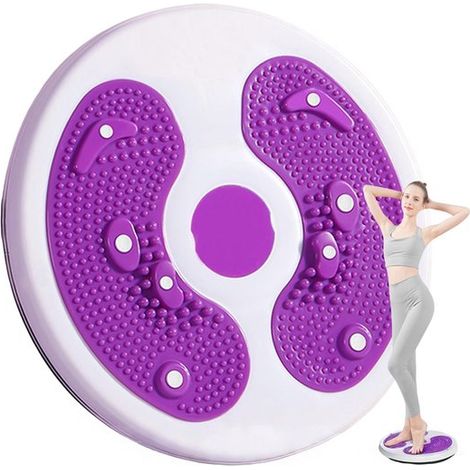 Appareil de rotation abdominale - Disque rotatif - Équipement de fitness - Disque de fitness - 27,5 x 27,5 cm - ABS - Violet (1/5)