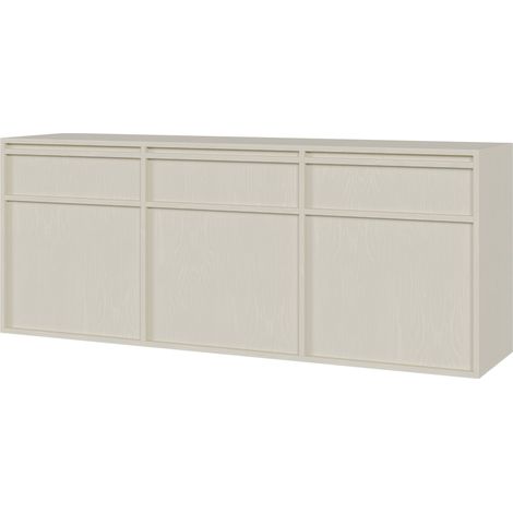 Selsey Evo - Sideboard 3-türig hängend mit 3 Schubladen, Hellbeige, 154 cm (1/5)