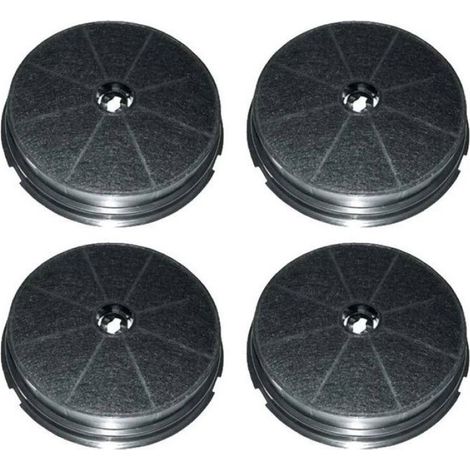 Filtre Charbon - Rond Type 180 CR300 - Diametre 190 mm Epaisseur 40 mm - Pour Hotte Cuisine - Lot de 4