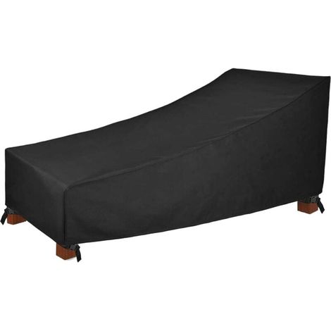 Housse de protection imperméable, coupe-vent et résistante aux UV, en tissu Oxford 210D, pour transat, chaise longue (210 x 75 x 40 x 80 cm) (1/4)