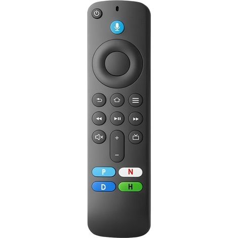 Télécommande vocale Amazon : commande vocale intelligente avec boutons de raccourci, compatible avec les appareils Amazon, branchez et utilisez. (1/2)