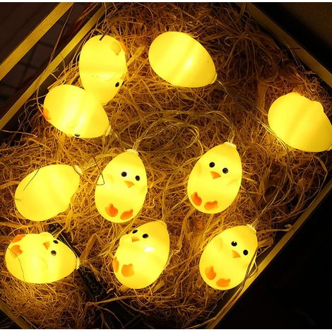 Lumières décoratives de Pâques 2 m 10 lumières à piles pour Halloween, Pâques, printemps, fête, intérieur, extérieur, anniversaire, chambre à coucher (1/5)