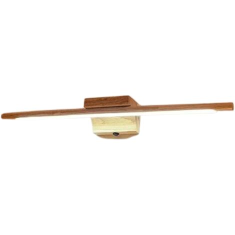 Appliques murales de salle de bain avec interrupteurs, luminaires linéaires pour miroir de salle de bain, appliques pour coiffeuse en bois, luminaires pour armoire de toilette de style nordique