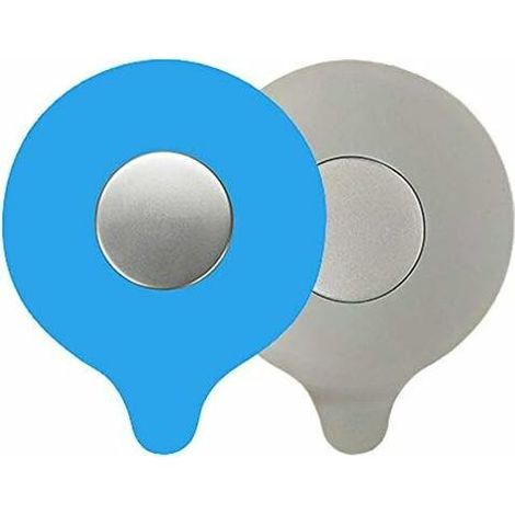 2pcs silicone bath plug, rubber tub drain plug for tub and sink (gray, blue) (1/5)