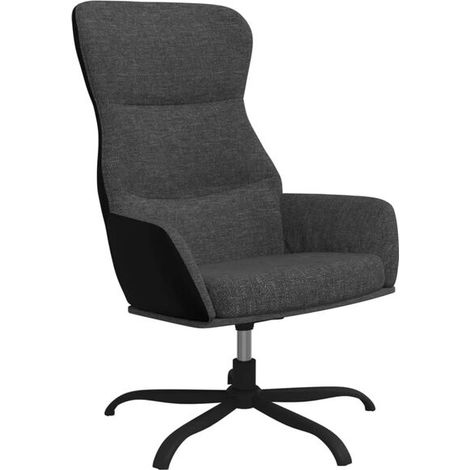 Fauteuil inclinable en tissu gris foncé (1/5)