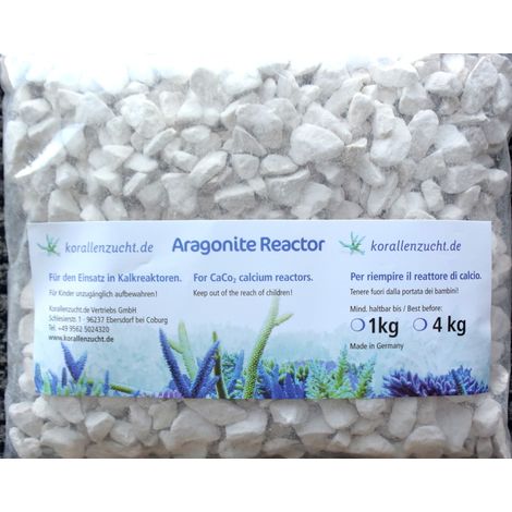 Reattore in aragonite per allevamento di coralli, 4 kg