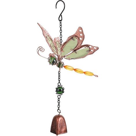 Carillon éolien Libellule Carillon éolien en métal avec motif libellule Décoration extérieure pour jardin, fenêtre ou cour B (1/5)