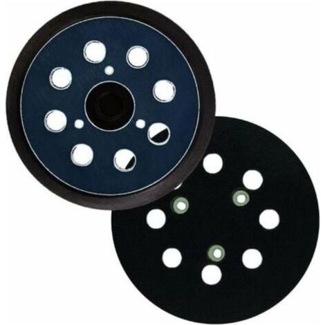 SABIR Plateau et patin de ponçage Lot de 2 disques de ponçage pour ponceuse orbitale aléatoire 125 mm 8 trous compatibles avec Makita M9204 BO5030 BO5031 DBO180Z BO8041 DBO180RMJ BO5041 BO5010 BO50111 (1/2)