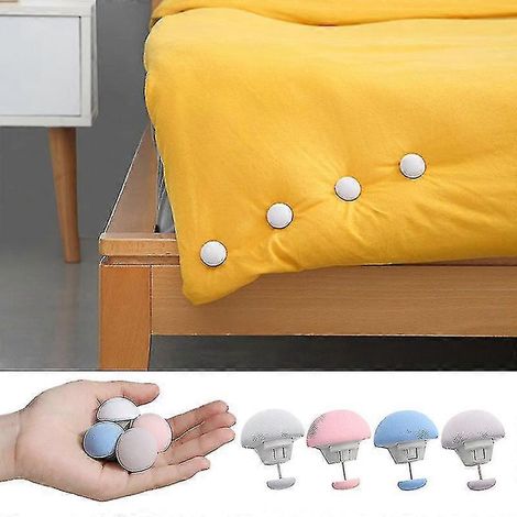 Pince à drap-housse, clip de fixation pour housse de couette, attaches antidérapantes pour couverture, fixations de type pinces de maintien-12Pcs Blue