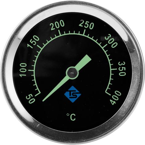 Filiyano-Thermomètre bimétallique pour four en acier inoxydable - jauge axiale analogique pour barbecue, fumoir et chaudière, avec double échelle et (1/5)