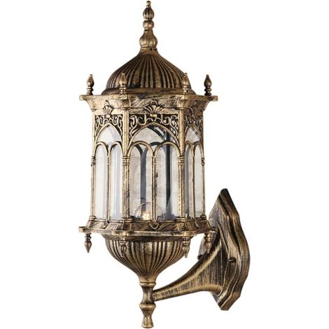 Aplique de exterior en aluminio Anti-Rouille Étanche Lampe Murale E27 à Lumière Douce Haute Transmission para Jardin Terrasse Maison (1/4)