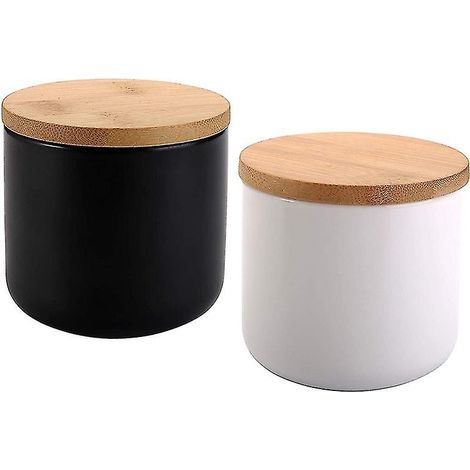 Bocaux hermétiques en céramique avec couvercles, adaptés à la conservation des aliments à la maison. (1/5)