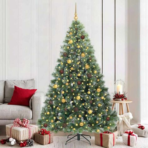 vidaXL Albero di Natale artificiale con 300 LED Verde 210 cm PE e PVC