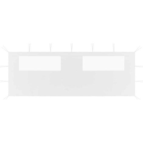 vidaXL Paroi latérale de belvédère avec fenêtres 6x2 m Blanc
