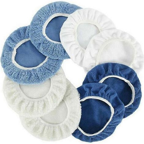 Ensemble de 8 bonnets de polissage de 22 à 25 cm (9 à 10 pouces) avec outil de lustrage (1/5)