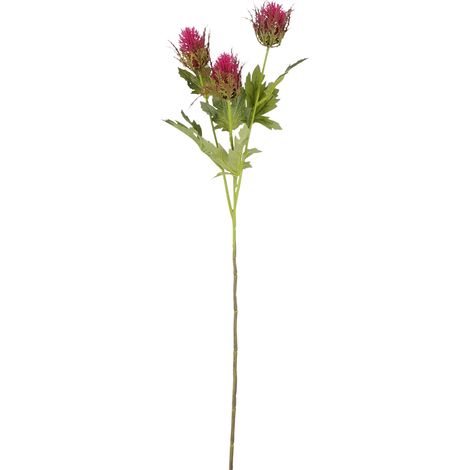 Mica Kunstpflanze Distel dunkelrosa Polyester 67 cm Ast, Stängel & Zweig