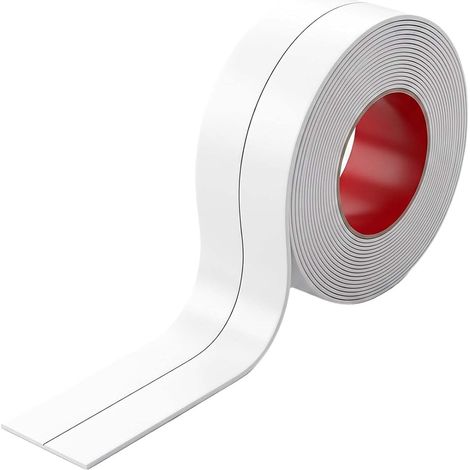 10 m Plinthes autocollantes,5x2cm Bande Etancheite Autocollante,Plinthe en PVC autocollante,Plinthes souples autocollantes,Blanc plinthe adhesive,Bande adhésive flexible pour usage domestique (1/5)