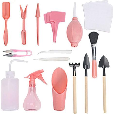 Kit de 16 outils pour bonsaï, mini-plantes succulentes et outils de jardinage pour le rempotage (1/5)
