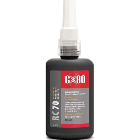 Colle Anaérobie - 50 ml - Résistance Haute - Température -55 °C à +150 °C - Pour Filetages Métalliques Jusqu'à M20