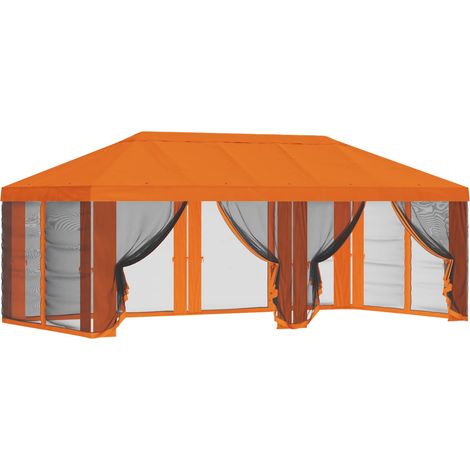 Gazebo Cover with Sidewalls Orange 600.5 x 300.5 cm Polyester vidaXL (1/5)