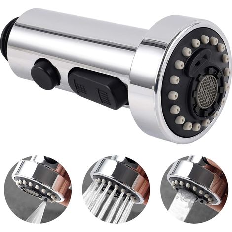 Douchette extractible pour robinet de cuisine, pièce de rechange pour robinet d'évier de cuisine à 3 fonctions (1/3)