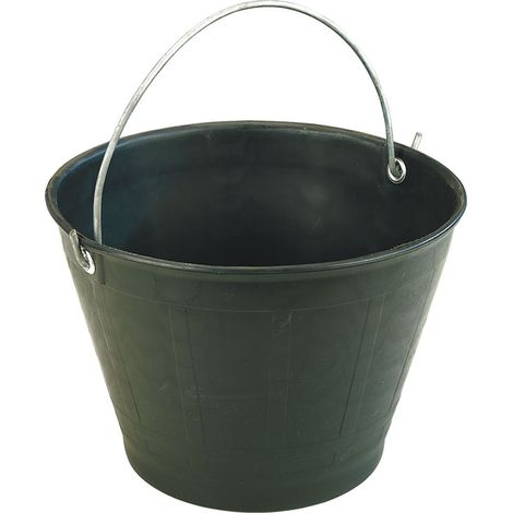 Schwarzer 14-Liter-Kunststoffeimer fur Maurer Fervi 0606