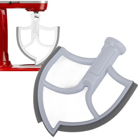 Convient aux accessoires pour robot pâtissier KitchenAid 6L : palette de mélange à bord incurvé avec tête de raclage. (1/5)