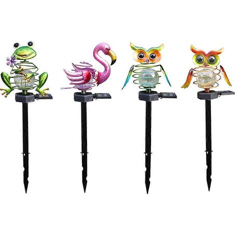 Lampe solaire LED d'extérieur pour jardin, jardin ou cour, avec prise de terre et design original en forme d'animal. (1/5)