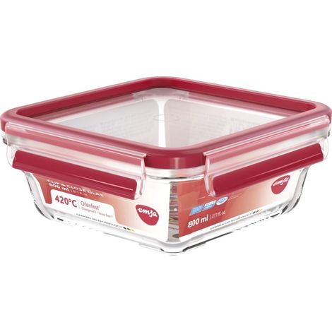Emsa Clip Close Vorratsglas Rot 0,8 L