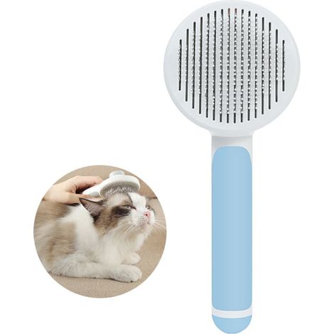 Peigne de décoloration des poils d'animaux de compagnie pour chien, épilation flottante pour animaux de compagnie, épilation en un clic, peigne de massage pour chat, peigne noué pour chat, bl (1/5)