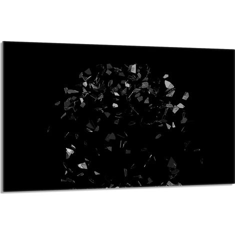 Glasschutzplatte für Herd 80x52 Schwarz (1/5)