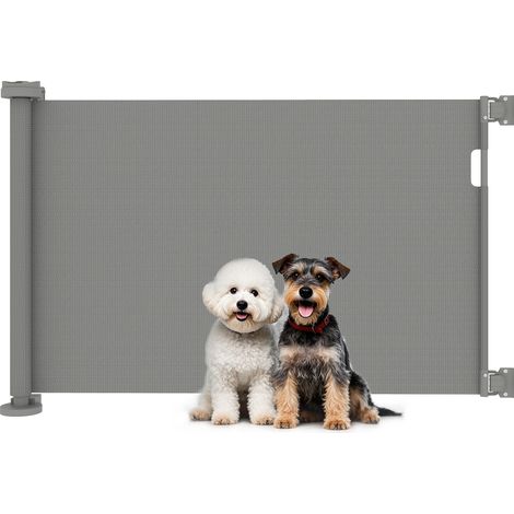 Treppenschutzgitter Ausziehbar 0-136cm 87 cm Hoch Türschutzgitter für Haustiere 142 x 10 x 87 cm Grau