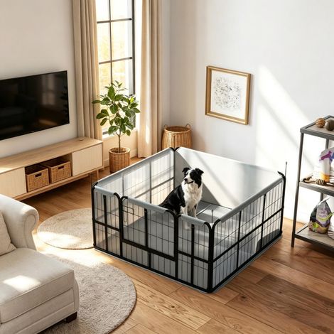 Caisse mise bas chiens, box élevage avec porte et tapis lavable, élevage canin (1/5)