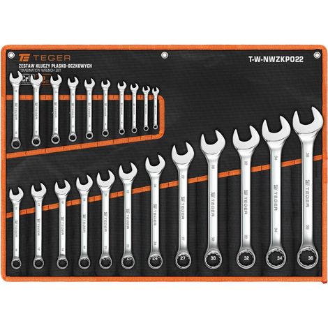 Set di chiavi combinate, 6-36 mm, 22 pezzi, Teger (1/3)