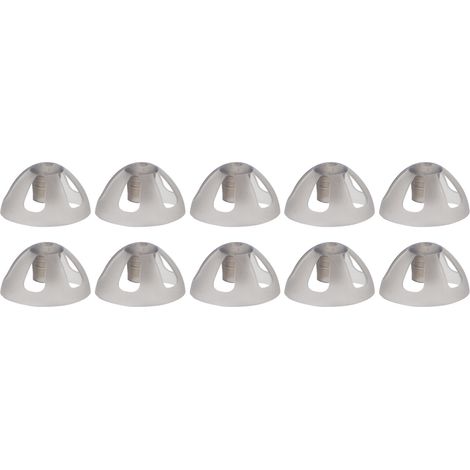 10 Dômes Ouverts Souples pour Aides Auditives - Lot de 10 Pièces de Remplacement Noir pour Personnes Âgées et Malentendantes - Taille Grande 10mm (1/5)
