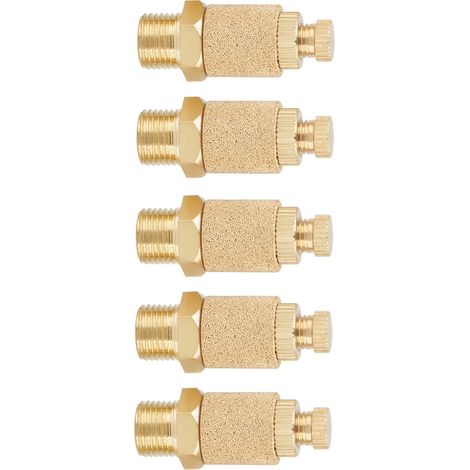 5 pièces silencieux pneumatiques laiton contrôle débit air 1/8 BSP (1/5)