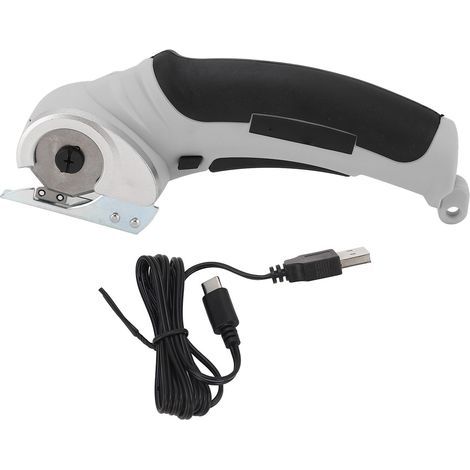 Cordless electric scissors, portable fabric cutter, rechargeable tool, 240 RPM, for carpet sponge, gray (1/5)