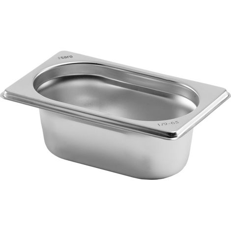 Bac GN 1/9 - Inox - 176x108x100mm - 1L - Budget - Saro