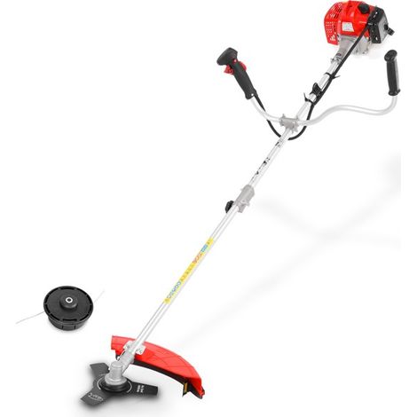 Hecht jardin 128 BTS Debroussailleuse essence systeme de coupe a 2 fils et couteau a 3 dents (1/4)