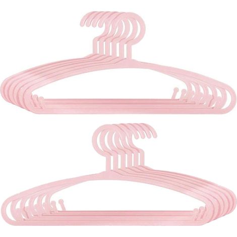 PACK DE 12 PERCHAS INFANTILES COLOR ROSA - 28,3 x 0,4 x 13,5 cm.