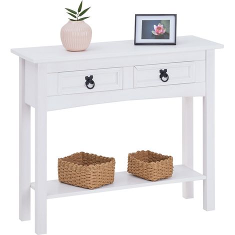 Table console RURAL Blanc