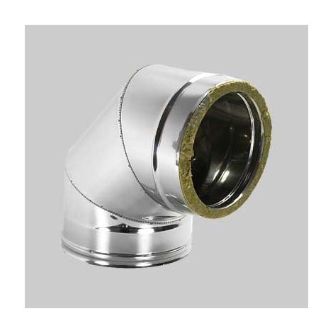 Gomito doppia parete a 90 gradi diametro 100/150 mm