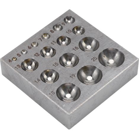 Bloc de formage en acier semi-circulaire, outil de formage des métaux, matrice de dôme pour la fabrication de bijoux (1/5)