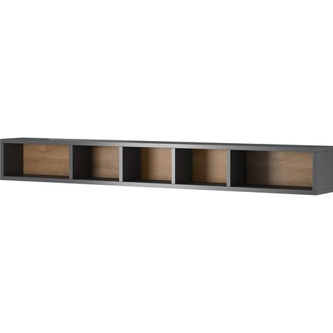 Regal 170cm in Anthrazitgrau und Eichenfarbe aus der Kollektion OHIO.