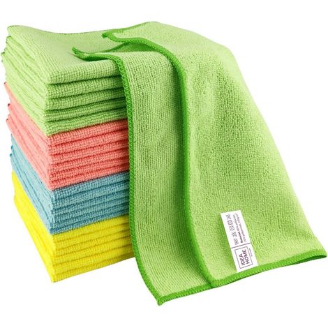 Panni in microfibra IH Rakun 30x30cm 24 pezzi colori misti scatola pizza ALL (1/5)
