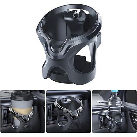 Portavasos universal para coche, portavasos, porta latas, soporte para rejilla de ventilación del coche, portabotellas para cenicero de coche, portavasos para café y latas de bebida con fijación flexi (1/5)