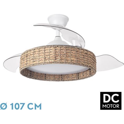 FABRILAMP Lüfter Dc Canario 59w Weiß/natürlich 3asp.107d 6980lm 3000-4500-6500k Dimmer+Fernbedienung+Speicher+Timer