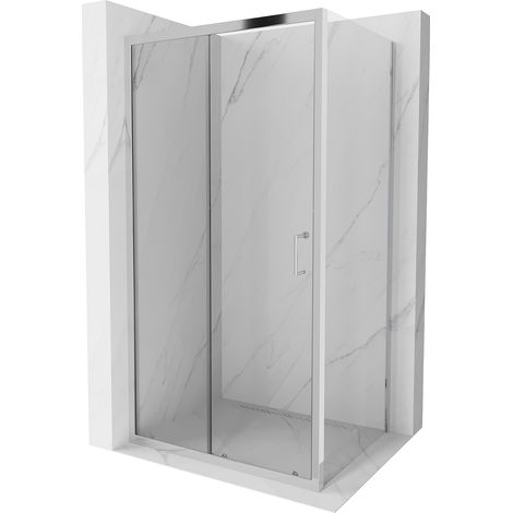 Mexen Apia cabine de douche coulissante 140 x 70 cm, transparent, chrome - 840-140-070-01-00
