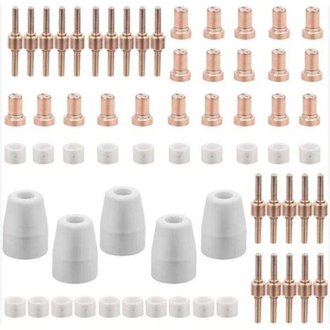 Consommables plasma PT31 65pcs - Compatible Parkside Cut 30/40/50 - Électrode/tip/buse - Découpe précise - Professionnels du métal